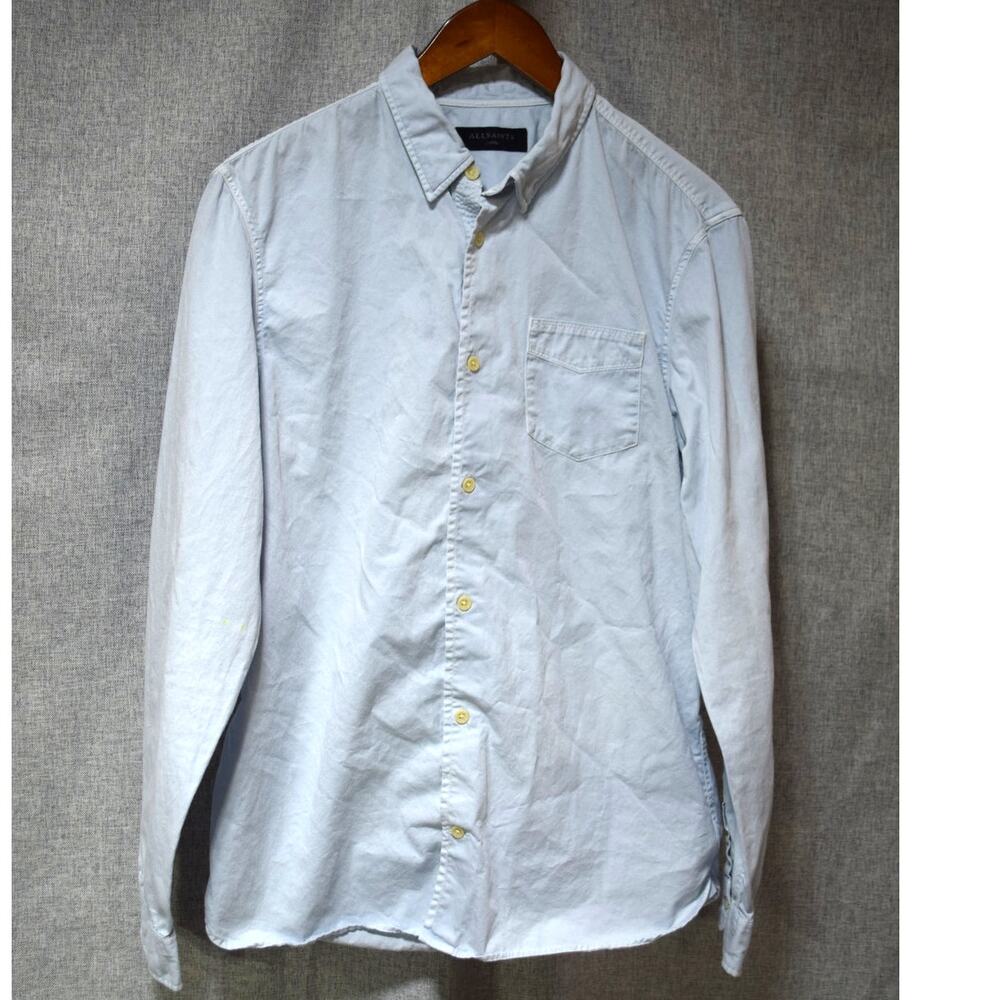 AllSaints White Button Down Shirt Men’s Large